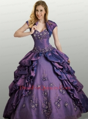 New Arrival Sweetheart Rust Red Quinceanera Dress with Appliques and Pick Ups