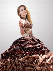 The Most PopularBrown Sweetheart Quinceanera Dresses with Pick-ups For 2015