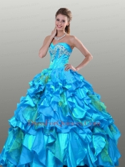 The Super Hot Red Quinceanera Dress with Beading and Ruffles For 2013