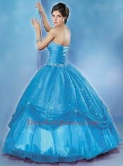 White Sequins and Ruching Quinceanera Dress for Sweet 16 Party