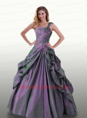 Wide Straps Quinceanera Dresses with Appliques and Pick-ups Wide Straps Quinceanera Dresses with Appliques and Pick-ups