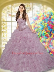 Wonderful Sweetheart Beading and Ruffles Royal Blue Quinceanera Dress for 2015