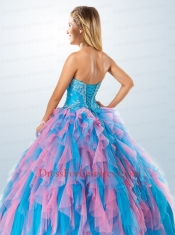 2014 Brand New Appliques and Ruffles Multi-color Quinceanera Dresses