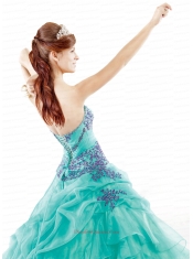 2014 Cheap Ruffled Layers and Appliques Sweet 16 Dress