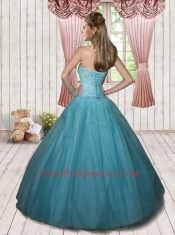 2014 Elegant Beading Sweet Sixteen Quinceanera Dresses in Sky Blue