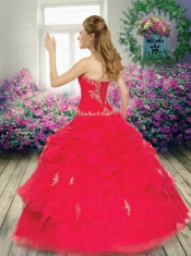 2014 Perfect Appliques Sweetheart Quinceanera Gown in Red