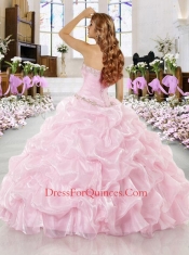2014 Wonderful Baby Pink Sweetheart Sweet 16 Dress with Appliques and Pick Ups