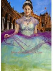 2014 Wonderful Sweetheart Multi-color Beading Gowns for Quinceanera