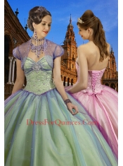 2014 Wonderful Sweetheart Multi-color Beading Gowns for Quinceanera