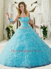 Brand New Sweetheart Blue Quinceanera Dresses with Appliques and Ruffles