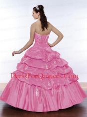 Cheap Beading and Pick Ups Sweet 16 Dress with Appliques