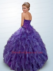 Elegant Multi-color Quinceanera Dresses with Ruffles and Beading For 2014
