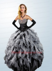 Elegant Multi-color Quinceanera Dresses with Ruffles and Beading For 2014