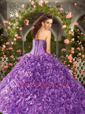 Exclusive Blue Sweetheart Beading and Ruffles Quinceanera Dresses