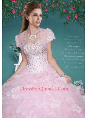 Fashionable Strapless White Quinceanera Gowns with Beading and Ruffles For 2014