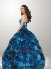 Luxurious Multi-color Dresses For Quinceanera with Beading and Ruffles For 2014