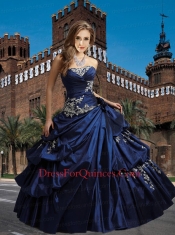 Most Popular Sweetheart Appliques and Ruffles Quinceanera Dresses in Burgundy