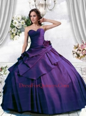 New Sweetheart Coral Red Quinceanera Dresses with Hand Made Flower