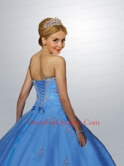 Popular Strapless Appliques and Beading Quinceanera Gown in Lavender