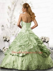 Strapless Fuchsia Organza Quinceanera Gown with Appliques