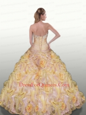 Sweetheart Appliques and Pick-ups Quinceanera Dresses  in Red