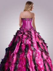 Sweetheart Multi-color Quinceanera Dresses with Beading and Ruffles