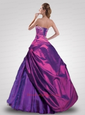 The Most Popular Appliques Sweet 15 Dress in Purple For 2014
