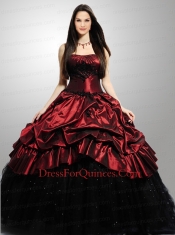 Wonderful Strapless Quinceanera Dresses with Appliques and Pick-ups for 2014