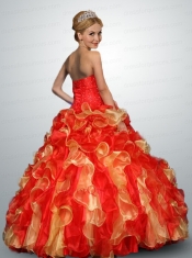 2014 Classical Multi-color Quinceanera Dresses with Appliques and Ruffles