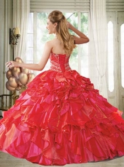 2014 Customize Sweetheart Teal Quinceanera Dress with Beading and Ruffles