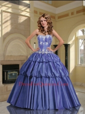 2014 Luxirious Sweetheart Lavender Sweet Sixteen Dresses with Appliques