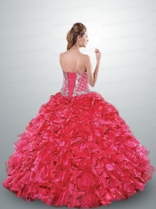 2014 Popular Strapless Muti-color Quinceanera Dresses with Ruffles