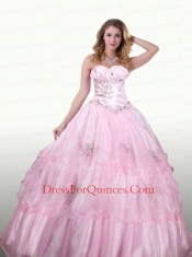 2015 Appliques and Beading Sweetheart Quinceanera Dresses in Purple