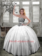 2015 Strapless Beaded Decorate Quinceanera Gown in Spring Green