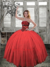 2015 Strapless Beaded Decorate Quinceanera Gown in Spring Green