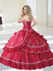 2015 The Super Hot Champagne Dress For Quinceanera with Appliques and Ruffles