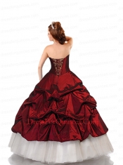 Beautiful Ball Gown Wine Red Quinceanera Dresses with Beading