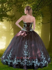 Brand New Strapless Brown Quinceanera Dresses with Appliques