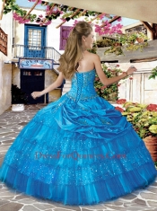 Custom Made Red Quince Dress with Appliques and Ruffles Layers