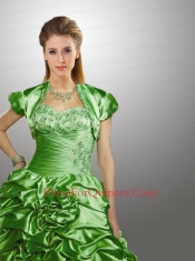 Customize Sweetheart Fuchsia Quince Dress with Beading and Ruffles for 2015