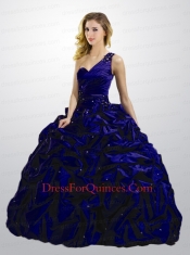 Exclusive Pick-ups and Beading Quinceanera Dress in Dark Purple for 2015