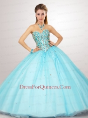 Fashionable Beaded Decorate Quinceanera Dress in Yellow for 2015