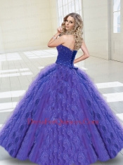 Spring Sweetheart Rose Pink Beading Quinceanera Dress with Ruffles