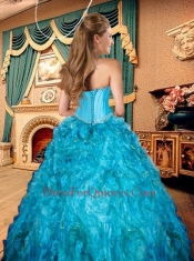 Sweetheart Gold Quinceanera Dresses with Ruffles and Beading