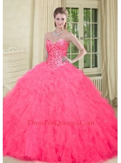 The Brand New Style Sweetheart Spring Green Quinceanera Dress with Beading and Ruffles for 2015