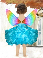 2014 Elegant Straps Beading and Ruffles Little Girl Dress in Lavender
