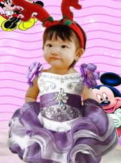 Beautiful Beading Off the Shoulder 2014 Little Girl Dress with Backless