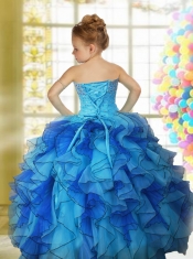 2014 Perfect For Custom Made Little Girl Pageant Dresses With Beading and Feather
