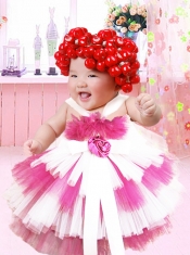 2014 Tulle Ball Gown Little Girl Dress with Hand Made Flowers