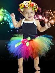 Ball Gown Straps Mini-length Little Girl Dresses with Ruffles